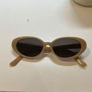 Velvet Canyon The Poet Tan/Nude Sunglasses and Case in Tan